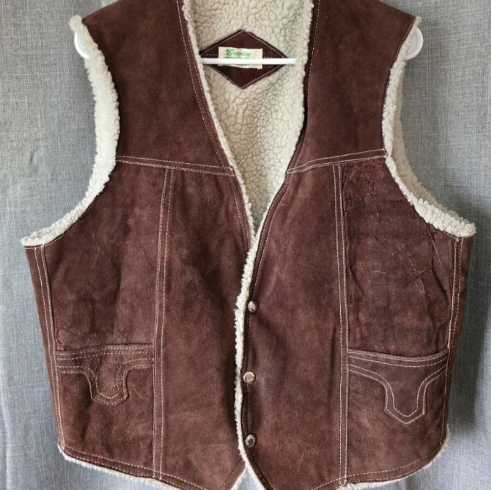 💋Men vintage leather vest💋